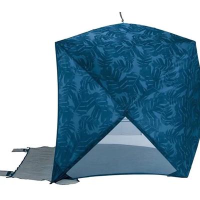 Sale Photo Thumbnail #376: Dark blue nylon walls with mesh panels to allow airflow.  Large enough to hold 2 pop-up or folding chairs.  Great for places like the beach or anyplace shade is needed. Includes carry bag and stakes. Very good used condition.