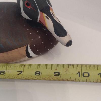 Wooden Duck Decoy- Signed by Artist