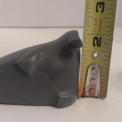 Pair of Carved Stone Eskimo Art Figurines