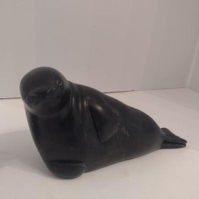 Pair of Carved Stone Eskimo Art Figurines