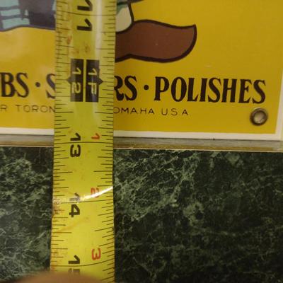 Reproduction Old Dutch Cleanser Enameled Metal Sign by Ande Rooney- Approx 9" x 13"