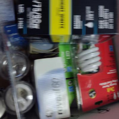 Collection of Household Goods- Tape, Light Bulbs, Maintenance and Repair Items