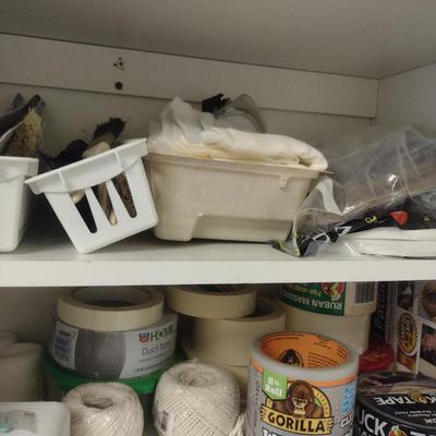 Collection of Household Goods- Tape, Light Bulbs, Maintenance and Repair Items