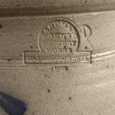 Rowe Pottery Crock Table Top Lamp with Shade