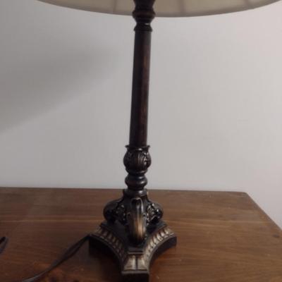 Metal Post Table Top Lamp with Shade