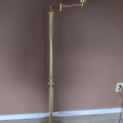 Brass Floor Lamp with Swing Arm