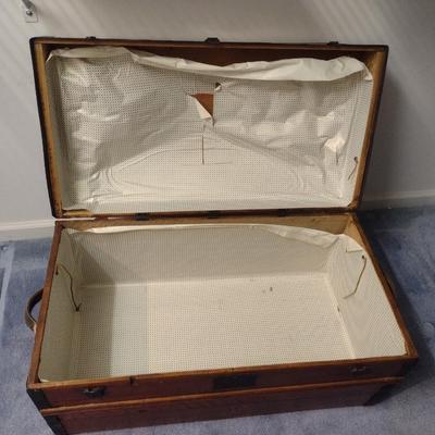 Camel Back Wooden Storage Trunk