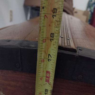 Camel Back Wooden Storage Trunk