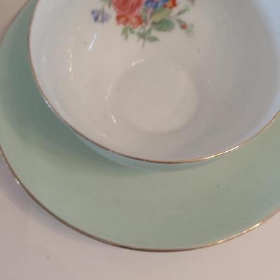 Collection of Porcelain Tea Cups with Saucers- Assorted Makers- Five Pieces