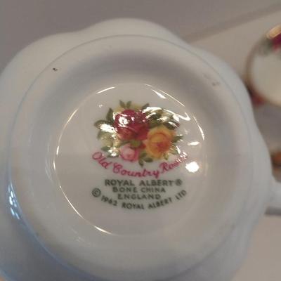 Collection of Porcelain Tea Cups with Saucers- Assorted Makers- Five Pieces