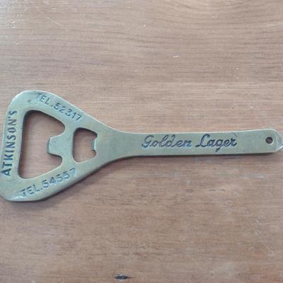 Vintage Atkinson's Golden Lager Bottle Opener