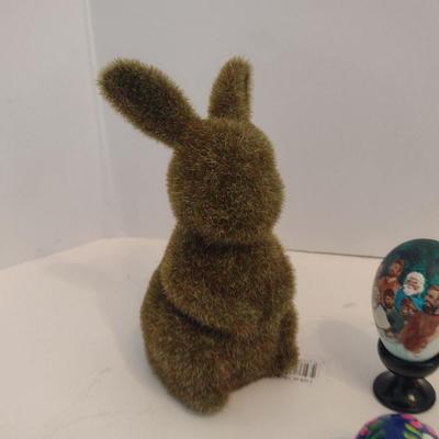 Easter/Holiday Decor- Rabbit and Painted Eggs
