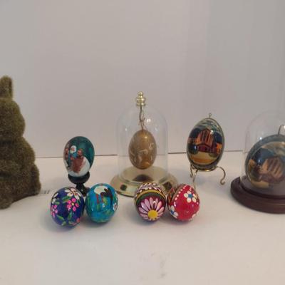 Easter/Holiday Decor- Rabbit and Painted Eggs