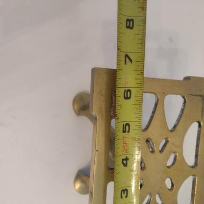 Antique Adjustable Height Brass Trivet
