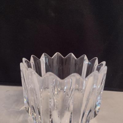 Orrefors of Sweden 'Fleur' Crystal Bowl- Approx 6" in Diameter