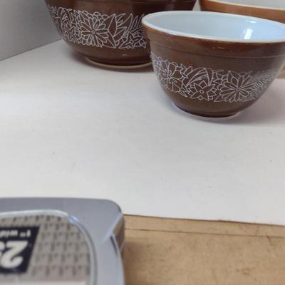 Pyrex Nesting Bowls- Three Pieces- Woodland Pattern
