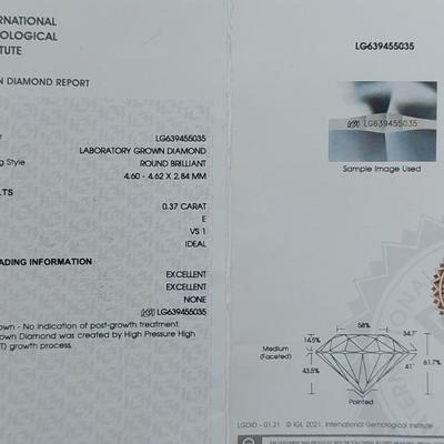 IGI CERTIFIED LAB GROWN DIAMOND