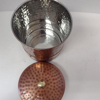 Hammered Metal Canister with Lid (Pier 1)