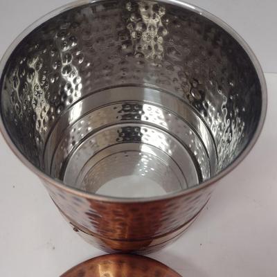 Hammered Metal Canister with Lid (Pier 1)