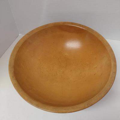 Turned Wooden Bowl- Dillingham Hart, Michigan- Approx 13" in Diameter