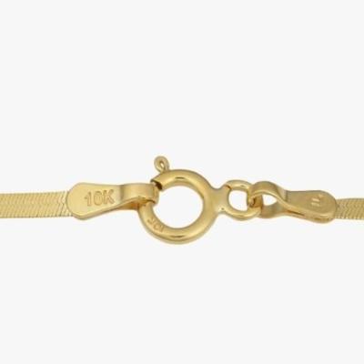 Kooljewelry 10k Yellow Gold 1.67 mm Herringbone Chain Necklace