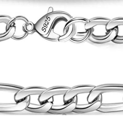 Sterling Silver Bracelets for Men Women Chain 8.3 in