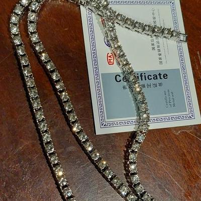 Moissanite Sterling Silver Necklace