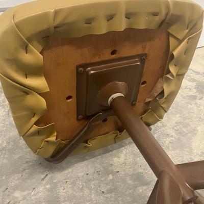 Pair of Vintage Mid-Century Modern Viko Baumritter Swivel Lounge Chairs - Original Yellow Vinyl