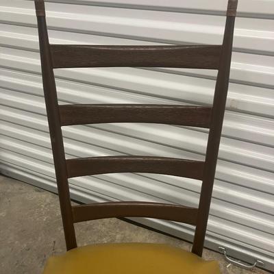 Pair of Vintage Mid-Century Modern Viko Baumritter Swivel Lounge Chairs - Original Yellow Vinyl