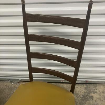 Pair of Vintage Mid-Century Modern Viko Baumritter Swivel Lounge Chairs - Original Yellow Vinyl