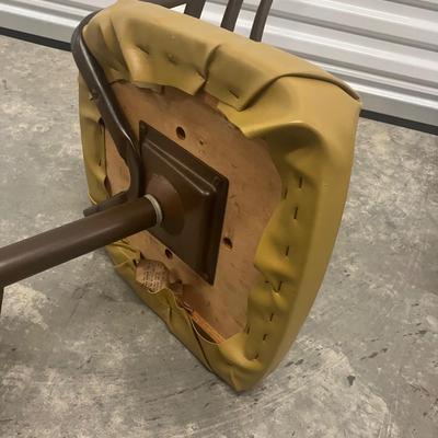 Pair of Vintage Mid-Century Modern Viko Baumritter Swivel Lounge Chairs - Original Yellow Vinyl