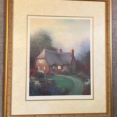 Sergon (Filipino-American, b. 1945) - "Cottage at Dusk" - Hand-Signed Limited Edition Giclée Print