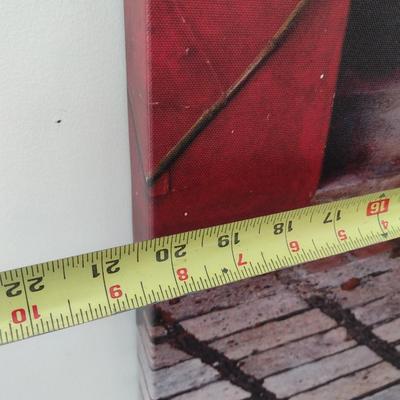 Large Art Print on Canvas Red Archway