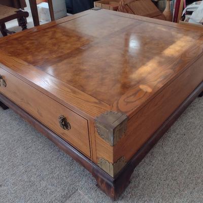 Bassett Chinoiserie Design Coffee Table with Single Drawer Storage