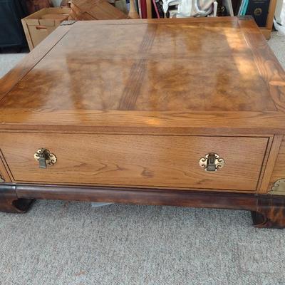 Bassett Chinoiserie Design Coffee Table with Single Drawer Storage