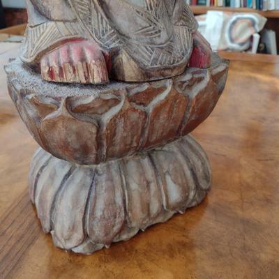 Wood Carved Goddess Statue 36"