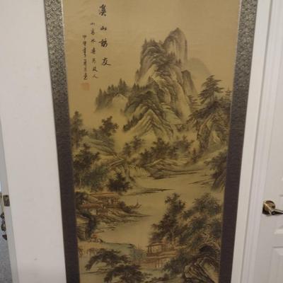 Large Asian Art Tapestry