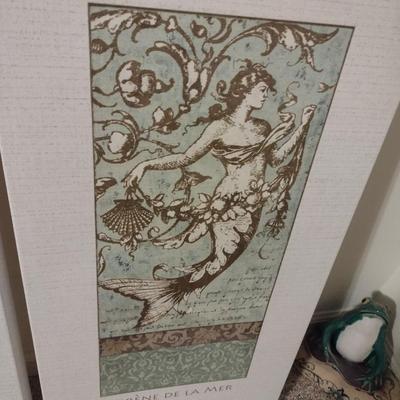 Pair of Mermaid Goddess Wall Art