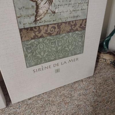 Pair of Mermaid Goddess Wall Art