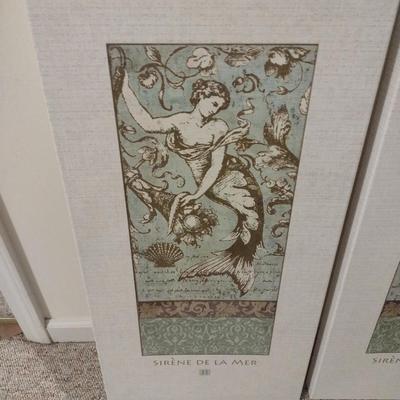 Pair of Mermaid Goddess Wall Art