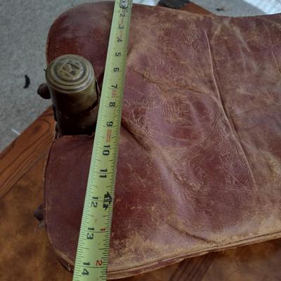 Vintage Camel Saddle with Leather Seat