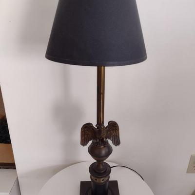 Brass American Eagle Post Table Lamp