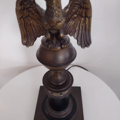Brass American Eagle Post Table Lamp