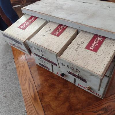 Hand Crafted Cigar Box Pigeonhole Storage Cabinet