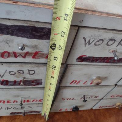 Hand Crafted Cigar Box Pigeonhole Storage Cabinet
