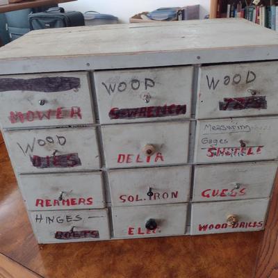 Hand Crafted Cigar Box Pigeonhole Storage Cabinet