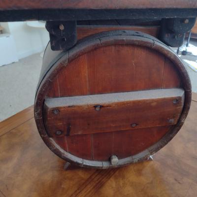 Antique Barrel Butter Churn Accent Table