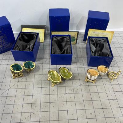 (3) Faberge Eggs 