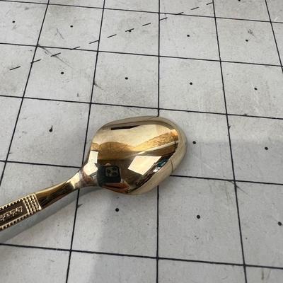 Set of 6 Gold tone, Arthur Price of England Demitasse Spoon 