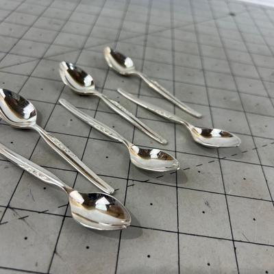 Silver Plated Silver Rapacity Demitasse Spoons No Case 